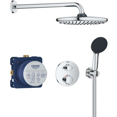 Grohe Precision - Brauseset mit Thermostat für Unterputzmontage, Durchmesser 25 cm, Chrom 34883000