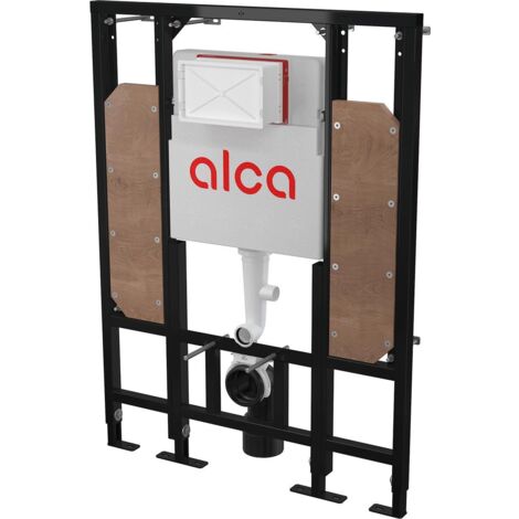 Vorwandinstallationssystem für Trockenbau – geeignet für hängende Toiletten – für Wand-WCs mit Anschlussabstand 180/230 mm – einstellbare Einbautiefe 20-95 mm – Alcaplast (1/3)