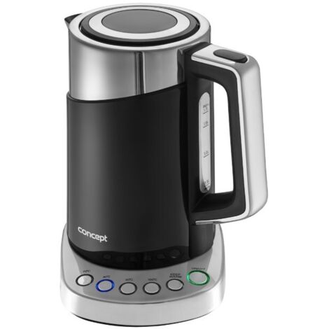 Concept - Wasserkocher, Volumen 1,7 l, mit Temperaturregelung, 2200 W, schwarz rk3171 (1/5)