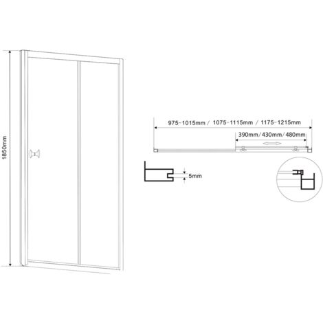 Duschkabine Jadea 120 Cm – Ausziehbar, Aus PVC, Mit Doppeltür Und Halbtransparenten Panelen
