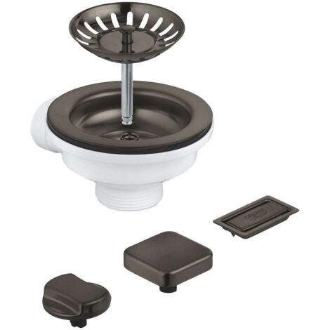 Grohe Ablaufgarnituren - Ablaufgarnitur für Spüle, Hard Graphite gebürstet 40996AL0