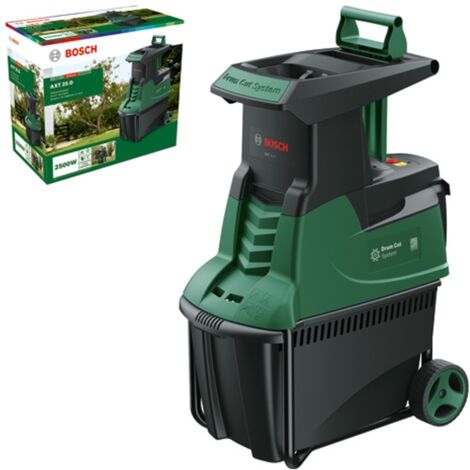 Bosch Häcksler AXT 25 D 2500W Gartenhäcksler Walzenhäcksler Leise Fangbox 53L