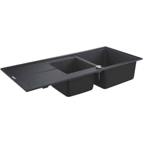 Grohe Abwäschen - Abwäschen - Kompositspüle K400 mit Ablaufgarnitur, 1160x50 cm Granit Schwarz 31643AP0