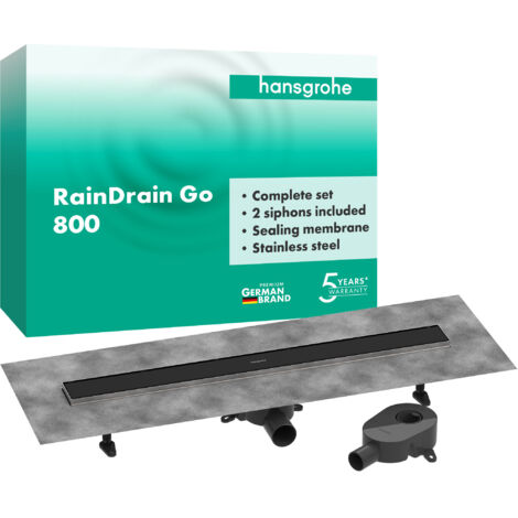 hansgrohe RainDrain Go Komplettset Duschrinne 800, rückseitig