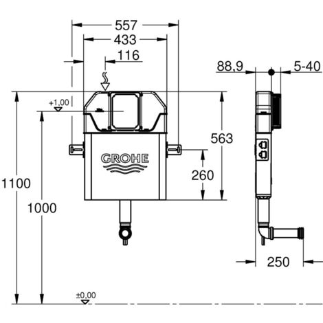 Grohe - Spülkasten Solo Slim 39682000