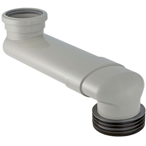 Geberit Versprungbogen, DN 90, 90x100-105,6mm, 14,5-34,5cm, PVC, Grau, 388350291