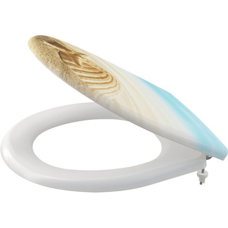Alca WC-Sitze - Toilettensitz, Softclose, weiß/blau A604 SHELL (1/4)