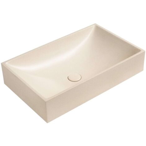 Sapho Waschtische und Waschbecken - Aufsatzwaschbecken 58x36 cm, ohne Überlauf, beige AR472