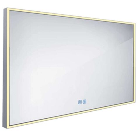 Nimco - Spiegel mit LED-Beleuchtung, 120x70 cm, Berührungssensor, Aluminium ZP 13006VX (1/5)