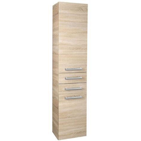 Aqualine Vega - Hängeschrank mit Korb, 40x184x31 cm, Eiche platin VG980 (1/5)