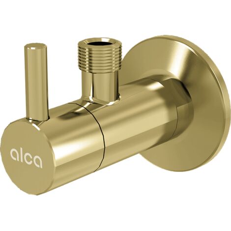 Alca Anschlussarmaturen - Eckventil mit Filter, matt gebürstetes Gold ARV001-G-B (1/2)