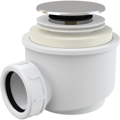 Alca Duschwanne - Siphon - Entwässerungsset für Tabletts, Click-Clack, chrom A466-50 (1/2)