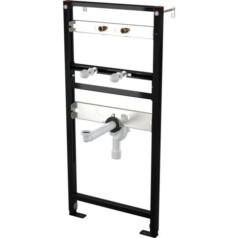 Alca - Wandmontage für Waschtisch und Wandbatterien, mit eingebautem Siphon, Bauhöhe 1,12 m A104AVS/1120 (1/3)