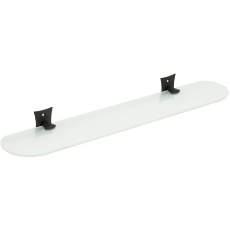 Badablage rechteckig 56 cm aus Stahl und Glas anthrazit Mod. Rebecca