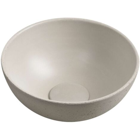 Sapho Small - Aufsatz-Handwaschbecken, Durchmesser 26 cm, ohne Überlauf, Sand MR26014