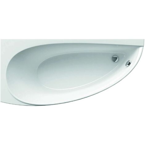 Avocado Platzsparende Eckbadewanne, Linksausrichtung 160 x 75 cm in Acryl, Weiß (CQ01000000)