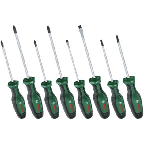 Bosch Schraubendreher-Set (Schraubenzieher- Satz, erstklassiger S2-Stahl, Softgrip, magnetische Spitze, 8-teilig) (1/5)