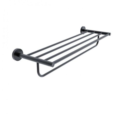 Nimco Unix - Ablage mit Handtuchhalter, Länge 65 cm, schwarz matt UNC 13063-90
