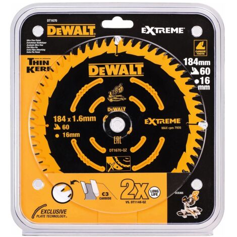 DeWalt ELITE Kreissägeblatt 184/16 mm 60Z
