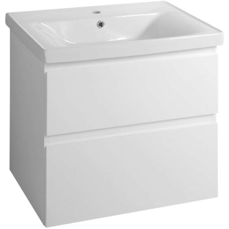 Aqualine Altair - Waschtischunterschrank 60x70x45 cm, 2 Schubladen, weiß AI270 (1/5)