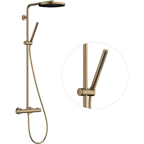 hansgrohe Pulsify S Puro Showerpipe 260mm 1jet 8l/min EcoSmart Bronze gebürstet mit Ecostat Fine