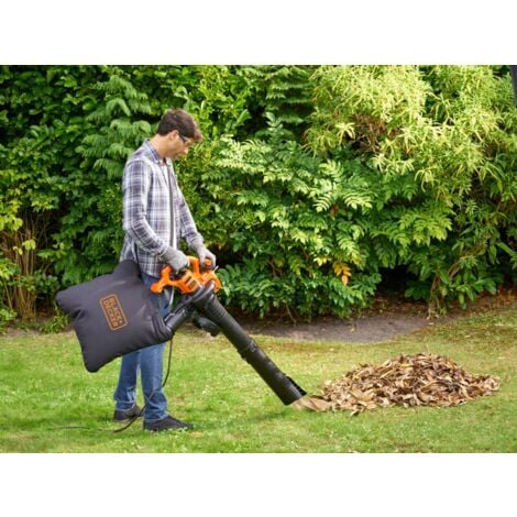 BLACK+DECKER Gartenmaschinen - Elektro-Laubsauger 3in1, 2600 W BEBLV260-QS