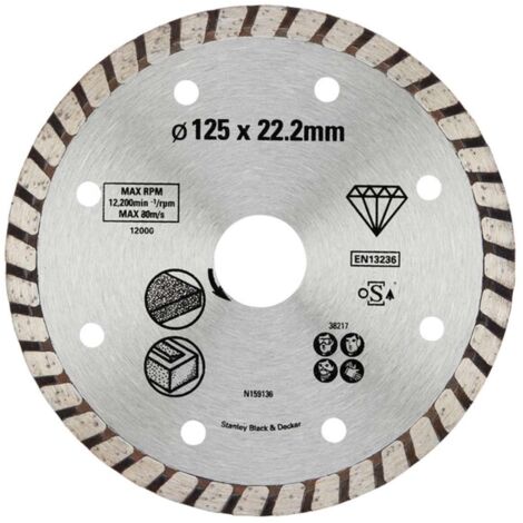Diamant-Trennscheibe 125/22,2 Mm Granit Blank