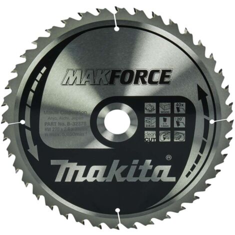 Makita Zubehör - Sägeblatt Holz, 270x30 mm, 40 Zähne B-32378