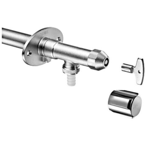 Schell Polar II Außenwandarmatur, RV frostsicher, Komplettarmatur DN 15 G 1/2", Mattchrom