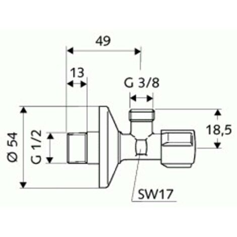 Schell Comfort - Eckregulierventil, Chrom 052120699