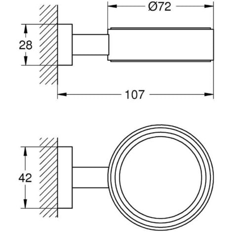 Grohe Essentials Cube - Halter für Becher / Seifenspender, verchromt 40508001