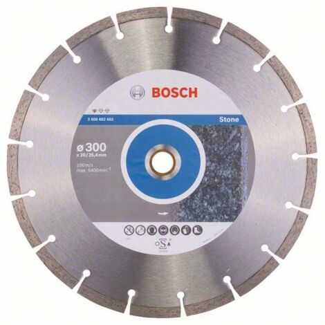 Bosch Zubehör - Diamanttrennscheibe für Stein 300x20/25,4 mm 2608602602