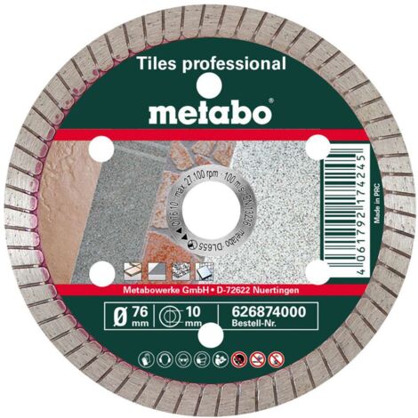 Metabo Diamanttrennscheibe, 76x10,0mm, "TP", Fliesen "professional" (626874000)