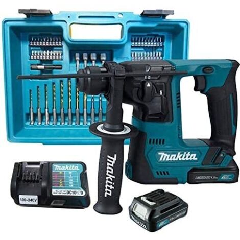 Makita Werkzeug - 12V Akku-Bohrhammer, 2x Akku 1,5 Ah CXT, Ladegerät HR140DWYE1