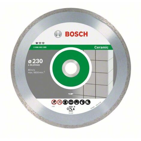 Bosch Zubehör - Diamant-Trennscheiben-Set für Fliesen 230x22,23 mm, 10-tlg. 2608603234