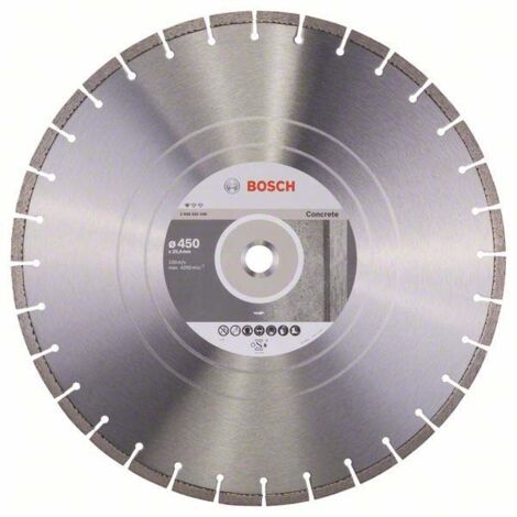 Bosch Diamanttrennscheibe Standard for Concrete, 450 x 25,40 x 3,6 x 10 mm -2608602546