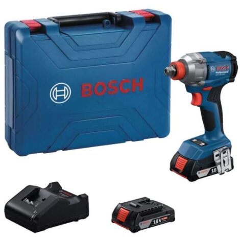 Bosch Professional 18V System-Schrauber de Akku-Schlagschrauber GDX 18V285 (inkl. 2 Batterien GBA 18V 2.0Ah, Ladegerät GAL 18V20, MPP-Koffer)