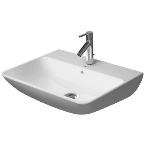 Duravit ME by Starck - Waschbecken 6x46 cm, 1 Hahnloch, WonderGliss, weiß matt 23356032001