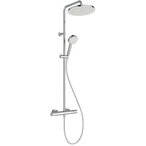 Ideal Standard Ceratherm T25N - Brauseset mit Thermostat, Durchmesser 26 cm, 2 Strahlarten, Chrom A8520AA