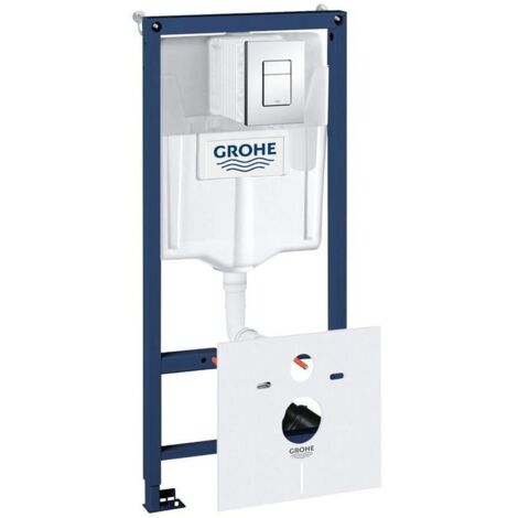 Grohe 5-in-1 Set für WC Rapid SL, Element für WC 1,13m BH, WC-Betätigung Skate Cosmopolitan in Chrom, Grohe Fresh Umrüstset (1/5)
