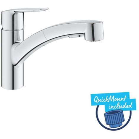 Grohe QuickFix Start - Spültischarmatur mit herausziehbarer Brause, Chrom 1012400000