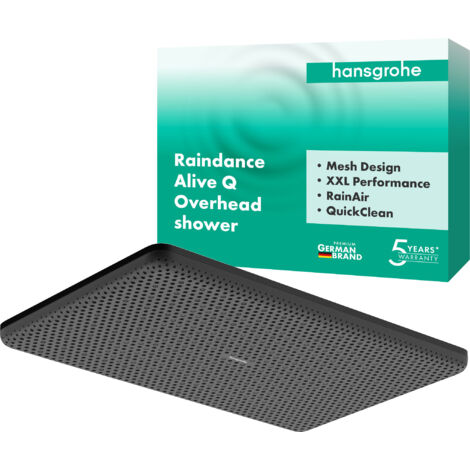 Hansgrohe Raindance Alive Q - Kopfbrause, 21x34 cm, mattschwarz 24530670