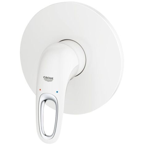 Grohe Eurostyle Einhand-Brausebatterie, Fertigmontageset für Rapido SmartBox, Hebel offen, Moon White