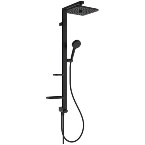 Ideal Standard CeraTwist ALU+ - Duschset ohne Armatur, 26x26 cm, 2 Strahlarten, Seidenschwarz BE213XG