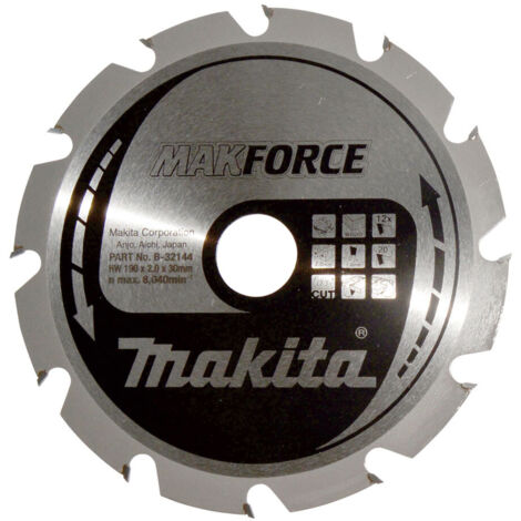 Makita B-32144 Kreissägeblatt Makforce TCT 190x30mm 12T Holz