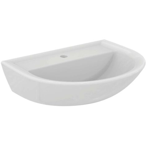 Ideal Standard Eurovit - Handwaschbecken 60x47 cm, ohne Überlauf, mit Hahnloch, weiß W332501 (1/3)