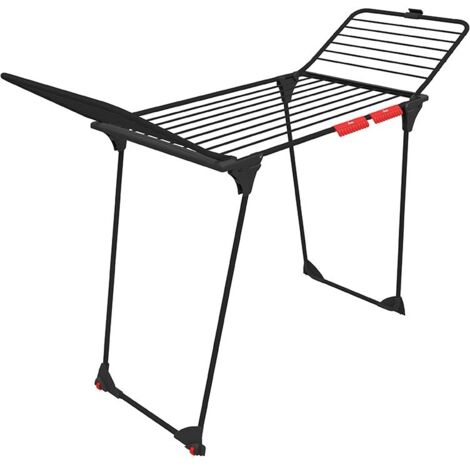 Vileda King Ultimate - Wäscheleine de 20 m de Länge de trockene Wäsche, mit Rollen, Farbe schwarz