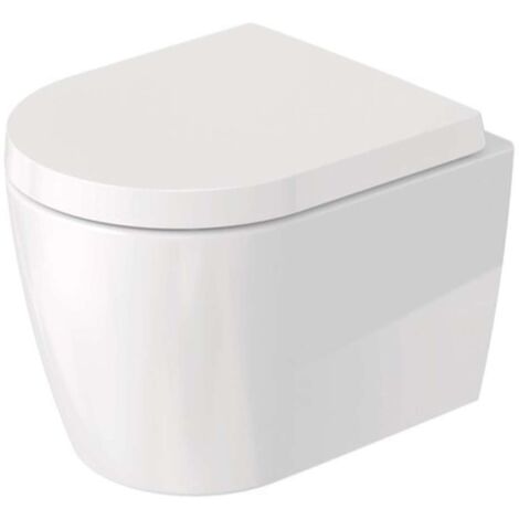 Duravit ME by Starck - Wand-WC mit SoftClose-Sitz, spülrandlos, DuraShield, weiß 453009AAA1 (1/5)