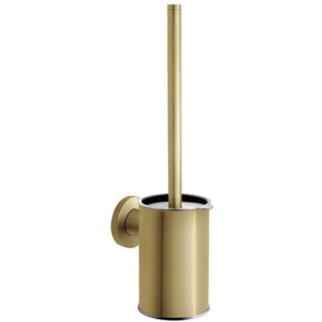 Novaservis Ferro Smile - Wand-Toilettenbürste mit Halter, Gold gebürstet ASM14BG (1/2)