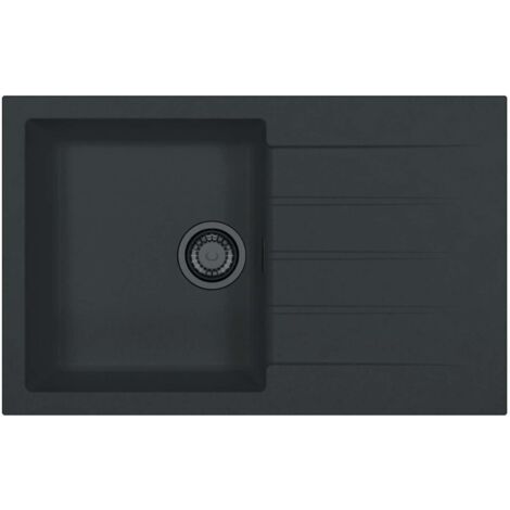 Alveus Cadit - Granitspüle 79x50 cm, deep black 1149144 (1/2)